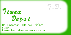 timea dezsi business card